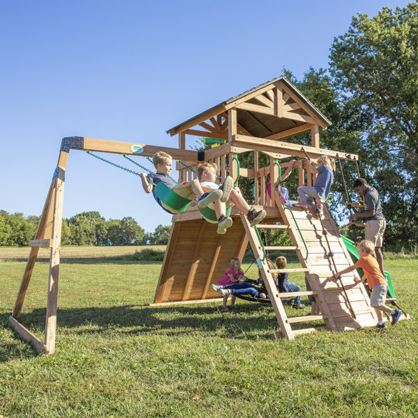 Backyard Discovery Endeavor All Cedar Wooden Swing Set & Reviews Wayfair